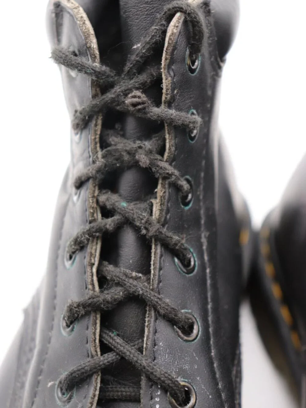 Doc Dr. Martens Boot 6 Eye Men's UK 10 US 11 Combat Boots Black Leather England